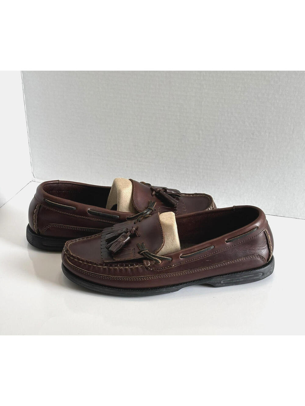 Sperry Top-Sider Loafers Men's 9 Wide Brown Kiltie Tassel Leather Slip On Shoes